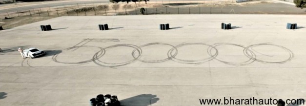 Audi R8 Drifting video celebrating 500,000 Facebook fans