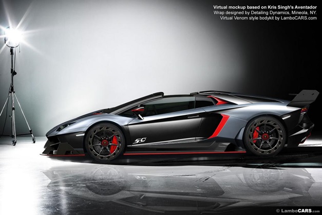 Lamborghini Aventador Gets Veneno Inspired Body Kit