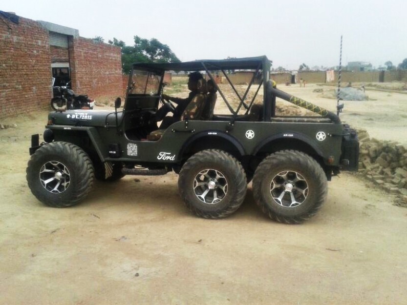 modified willys jeep 6x6 india 006