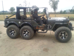 A modified version of Willys Jeep now converted into a 6x6 ...