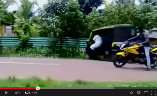 Funny bike accidents in Kerala