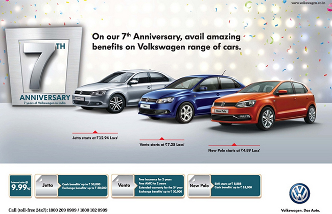 Volkswagen celebrates 7th anniversary in India, avail ...