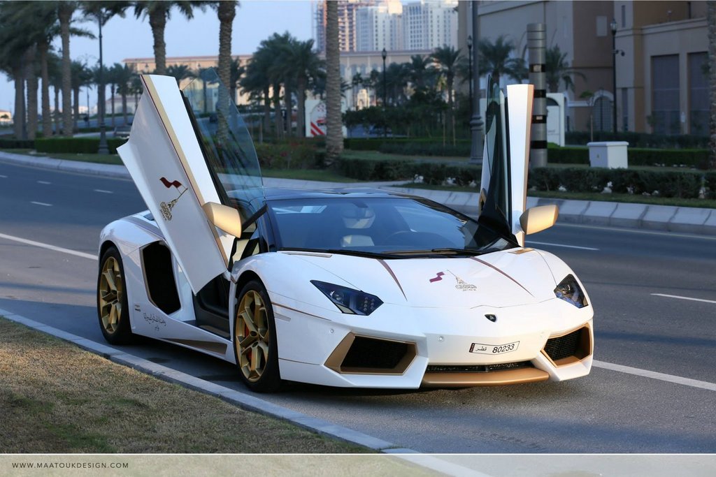 Gold Plated Lamborghini Aventador Maatouk Design London