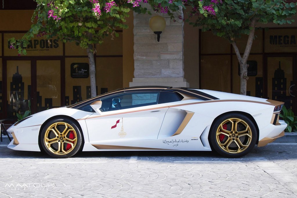 Gold Plated Lamborghini Aventador Maatouk Design London