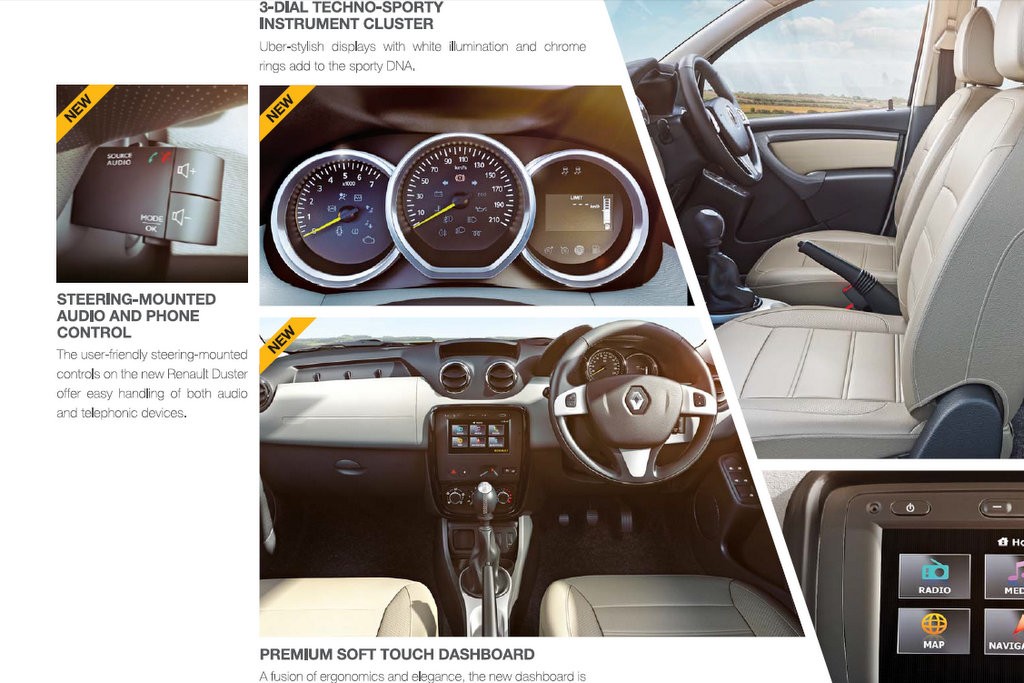 New Generation 2015 Renault Duster Interior Features