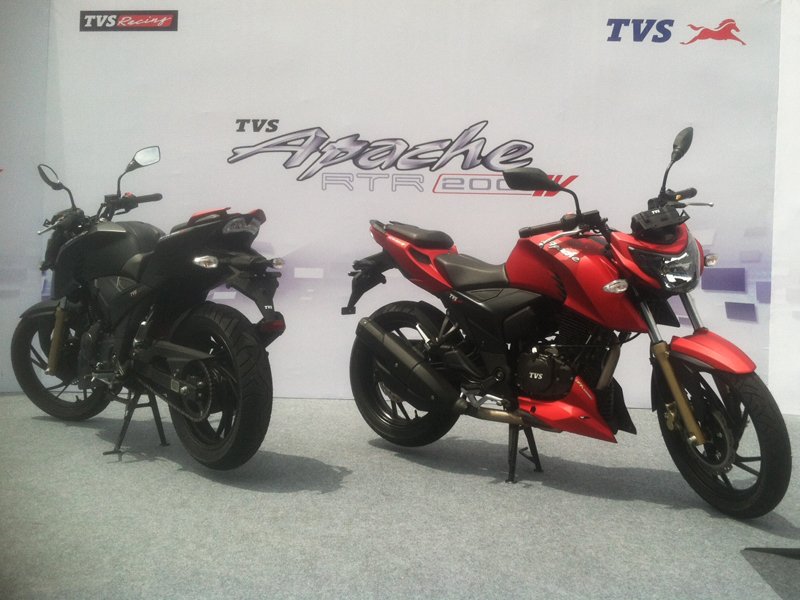 India Bound Tvs Apache Rtr 200 4v Fuel Injection Launched In