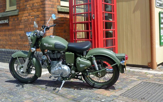 2017 Royal Enfield Clic Battle Green Spotted Arriving At Dealership