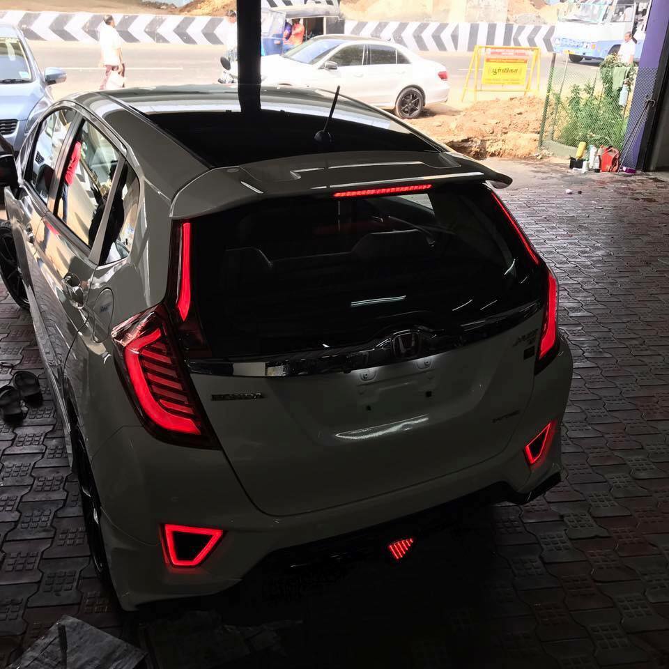 Customized Honda Jazz Shows Off Its Full Led Headlamps