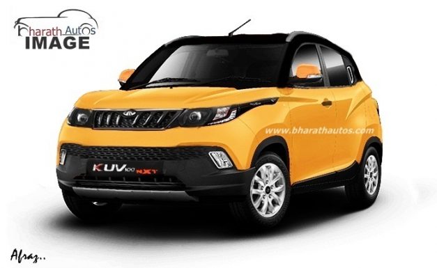 new-2018-mahindra-kuv100-nxt-facelift-projector-headlamps-pictures-photos-images-snaps-gallery