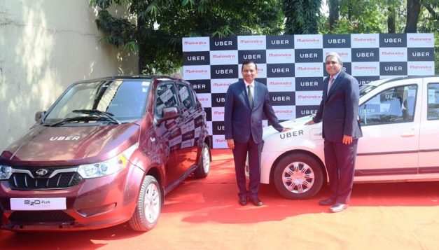 mahindra-uber-join-hands-hyderabad-electric-vehicles