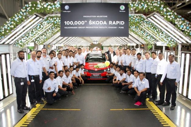 skoda-autos-india-plant-celebrates-1-lakh-rapid-rollout